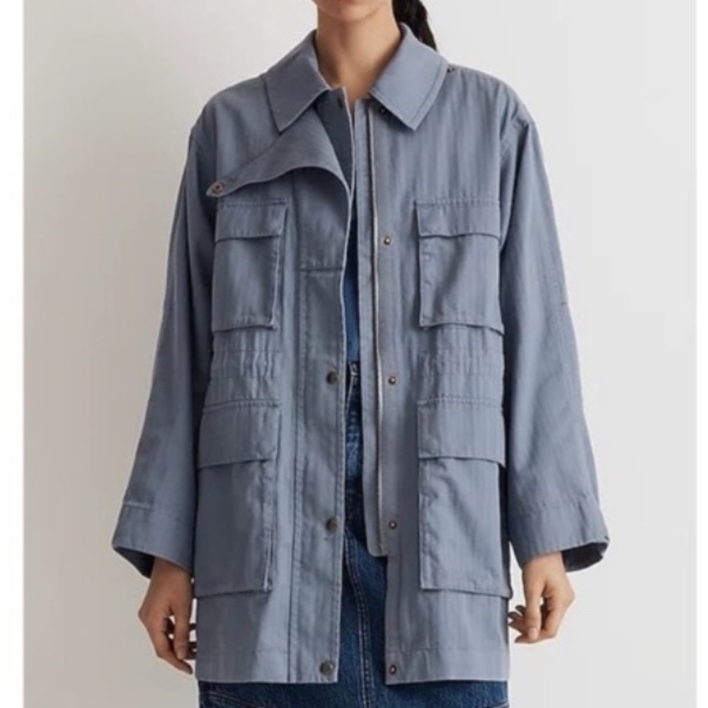 Madewell Oversized Jacket in Light Blue